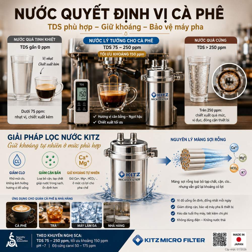 Lắp máy lọc nước cho quán cafe