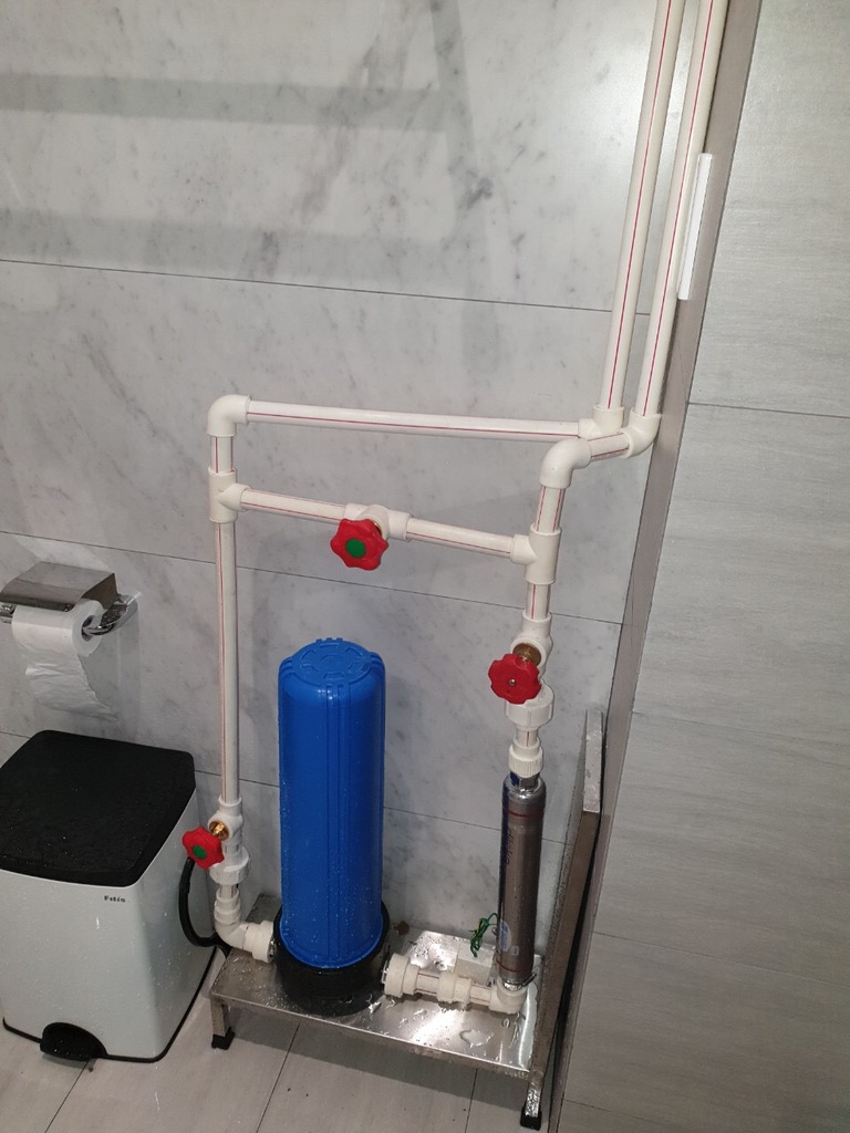 Dileka và cốc lọc thô lắp gọn trong khu vệ sinh, ống PPR