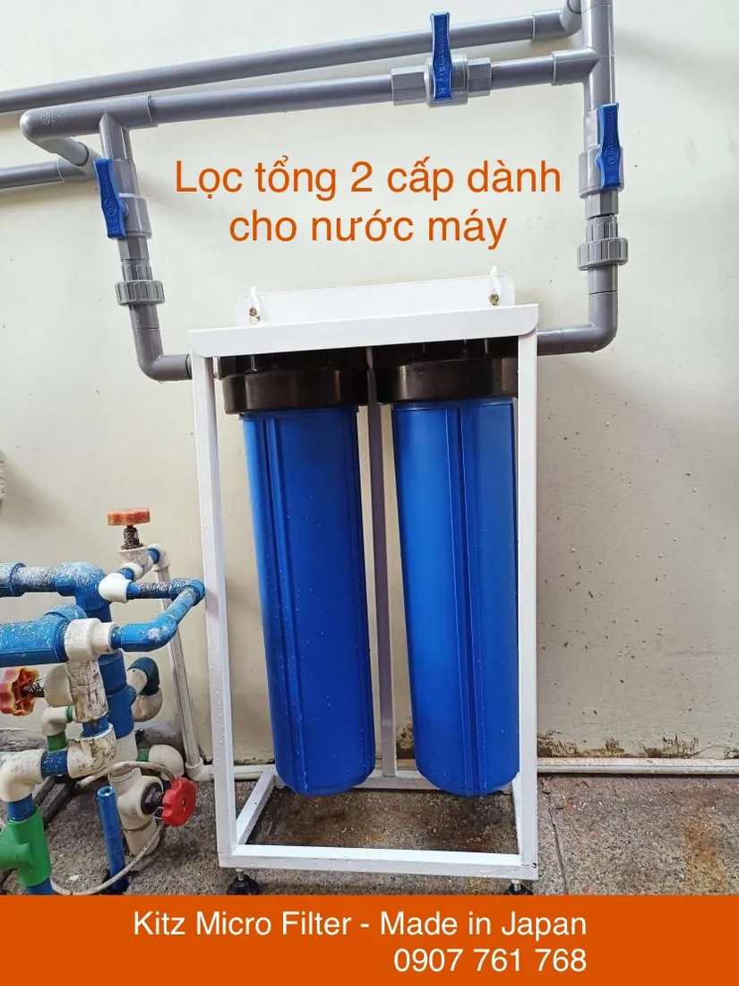 Lọc tổng ba cấp cho nhà phố: PP, Kitz và Dileka