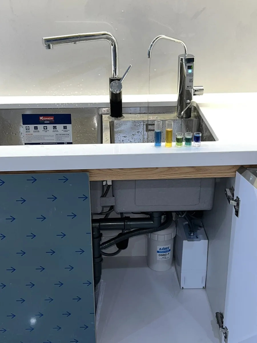 Máy điện giải OSG Alka-Rich NDX-501LM lắp âm tủ kèm bộ lọc Kitz OSSC-7