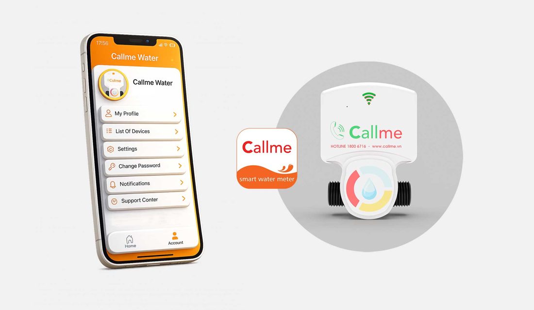 Đồng hồ nước thông minh Callme